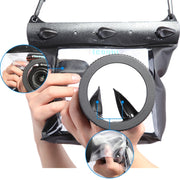 Tteoobl  20m Underwater Diving Camera Housing Case Pouch  Camera Water-resistant Dry Bag, Size: L(Black)