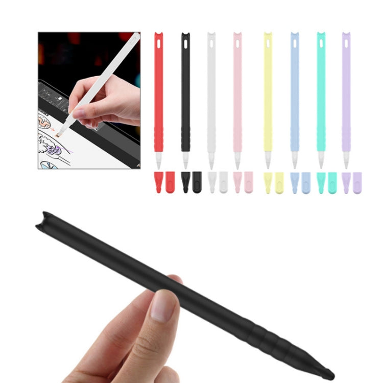 2 PCS Cartoon Touch Silicone Pen Case For Apple Pencil 2(Sky Blue)