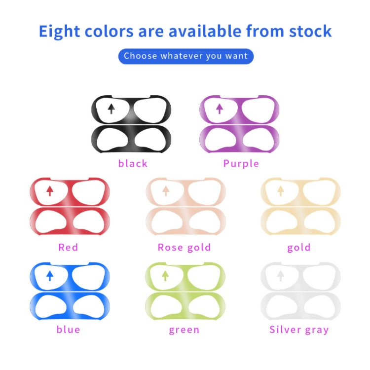 2 PCS Headphone Inner Cover Sticker Dustproof Protective Film For Airpods 3(Silver)