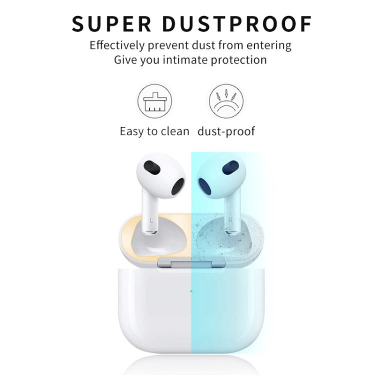 2 PCS Headphone Inner Cover Sticker Dustproof Protective Film For Airpods 3(Black)