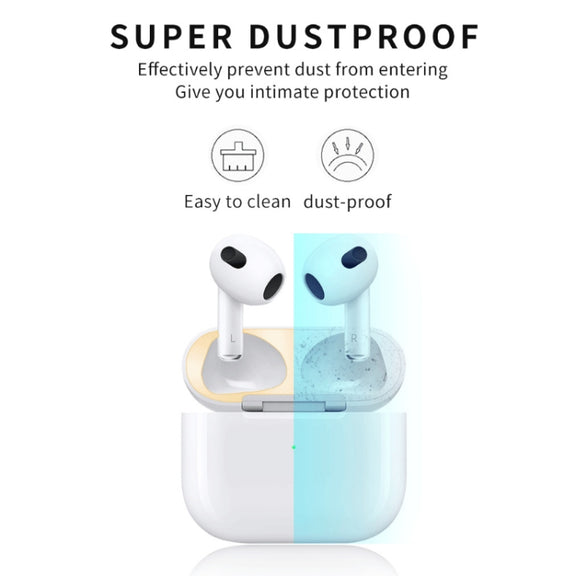 2 PCS Headphone Inner Cover Sticker Dustproof Protective Film For Airpods 3(Red)