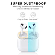 2 PCS Headphone Inner Cover Sticker Dustproof Protective Film For Airpods 3(Black)