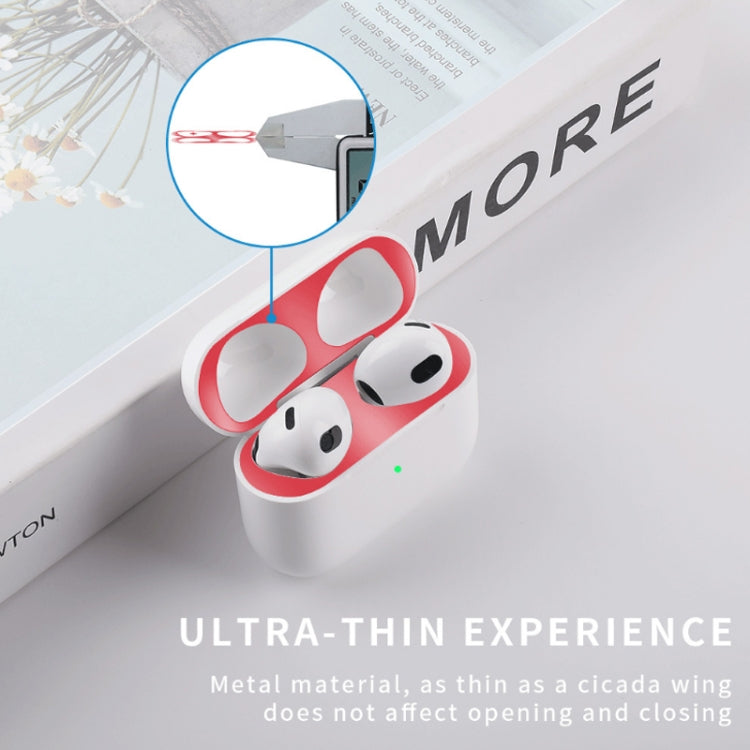 2 PCS Headphone Inner Cover Sticker Dustproof Protective Film For Airpods 3(Black)