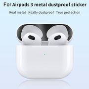 2 PCS Headphone Inner Cover Sticker Dustproof Protective Film For Airpods 3(Black)
