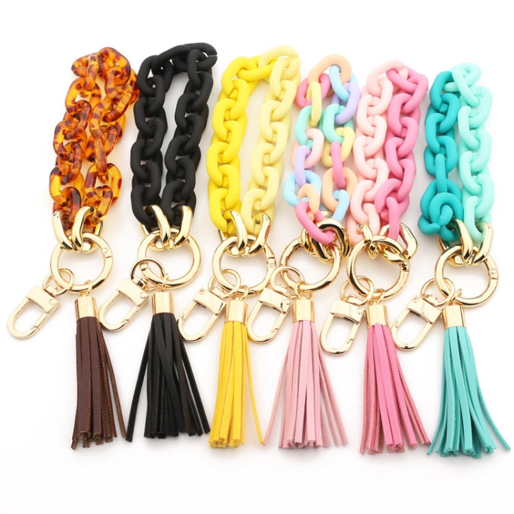 Keychain Ladies Acrylic Bracelet Jewelry(Brown)