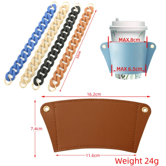 Phone Case Plastic Bracelet DIY Bag Carry Strap Cup Sleeve(Ginger Yellow)