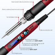 ANENG SL103 25pcs/set Intelligent Digital Display Temperature Adjustment Household Constant Temperature Soldering Iron Set 60W Internal Heat Welding Tool Kit(EU Plug)