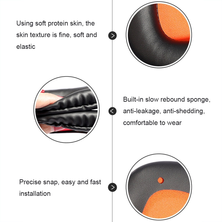 2 PCS Slow Rebound Sponge Headphone Cover Cushion For DAREU EH712/EH715(Black Orange Net)