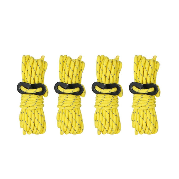 4 PCS / Set CLS Outdoor Camp Reflective Wind-Proof Camping Support Rod(Yellow)