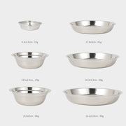 22 PCS / Set CLS Portable Stainless Steel Dinner Plate Outdoor Camping Cutlery
