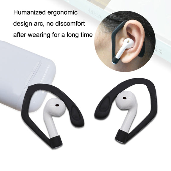 50PCS EG40 For Apple Airpods Pro Sports Wireless Bluetooth Earphone Silicone Non-slip Ear Hook(Black)