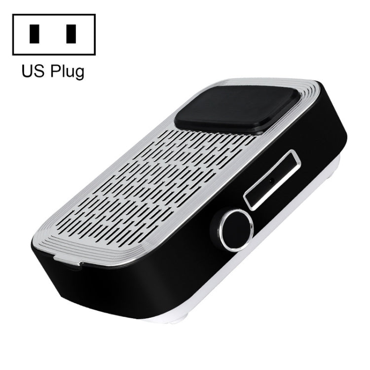 80W Wireless Rechargeable Nail Vacuum Cleaner, Specification: US Plug (Black)