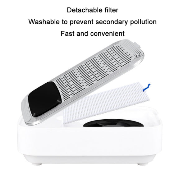 80W Wireless Rechargeable Nail Vacuum Cleaner, Specification: EU Plug (White)