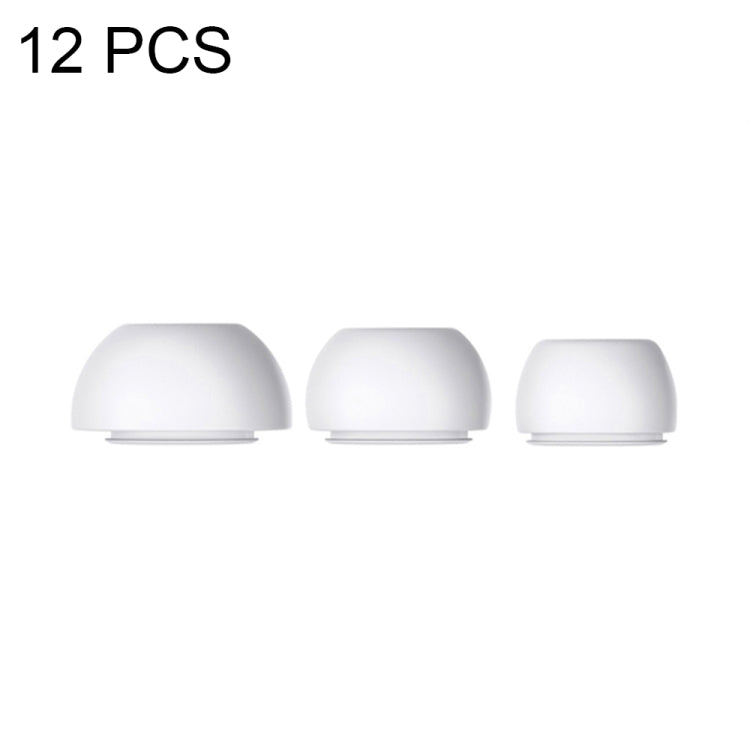 4 Sets / 12pcs In-Ear Headphones Silicone Earphone Earbud Case For AirPods  Pro / Pro 2(White)