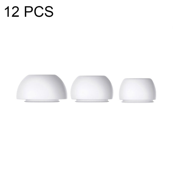 4 Sets / 12pcs In-Ear Headphones Silicone Earphone Earbud Case For AirPods  Pro / Pro 2(White)