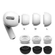 4 Sets / 12pcs In-Ear Headphones Silicone Earphone Earbud Case For AirPods Pro / Pro 2(Black)