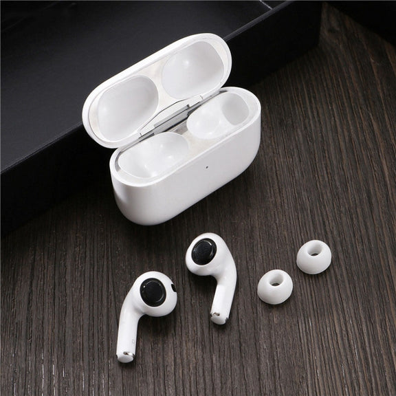 4 Sets / 12pcs In-Ear Headphones Silicone Earphone Earbud Case For AirPods  Pro / Pro 2(White)