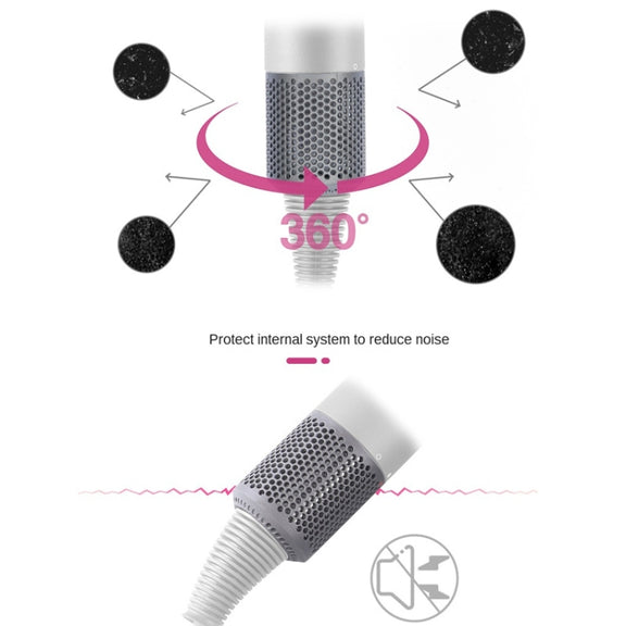 2 PCS Outer Cover Dust Filter for Dyson Hair Dryer HD01/HD03/HD08(Black)