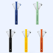 2 Packs Push-Pull Cylinder Storage Ear Scoop Set, Specification: 7 PCS/Set Yellow