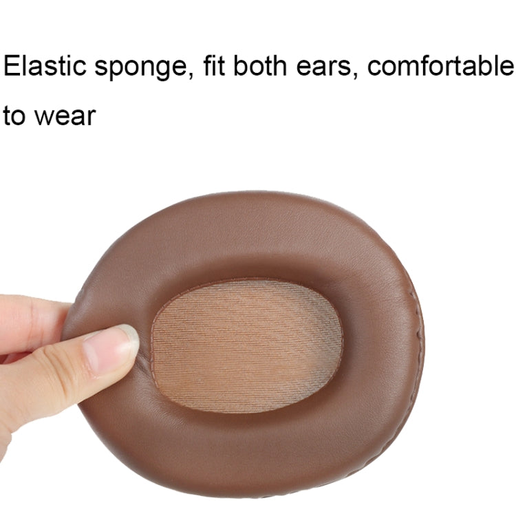 2 PCS Headset Sponge Earmuffs For SONY MDR-7506 / V6 / 900ST, Color: Brown Stitching