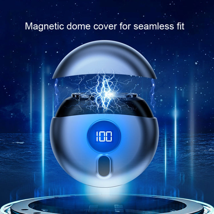 TJ01 Flying Saucer Razor USB Rechargeable Mini Shaver(Dark Gray)