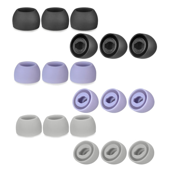 6 PCS Silicone Earplugs For TWS Samsung Galaxy Buds Pro( Large Black)