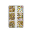 2 Sets Nail Art 6 Grid Pointed Bottom Diamond Nail Jewelry, Specification: 02 AB - Nail Stickers by PMC TechLife | Online Shopping South Africa | PMC TechLife | Buy Now Pay Later Mobicred