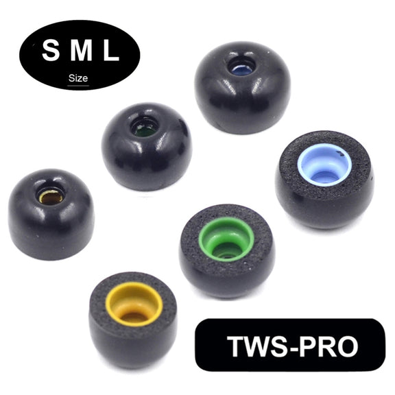 6 PCS Memory Foam Earplugs For TWS Jabra Elite 65T Sony WF-1000XM3 Real Wireless Headset Medium