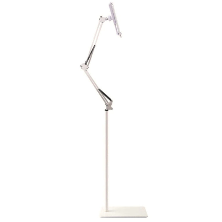 135cm Mobile Phone Tablet Live Broadcast Bedside Lifting Bracket Cantilever Floor Model (White)