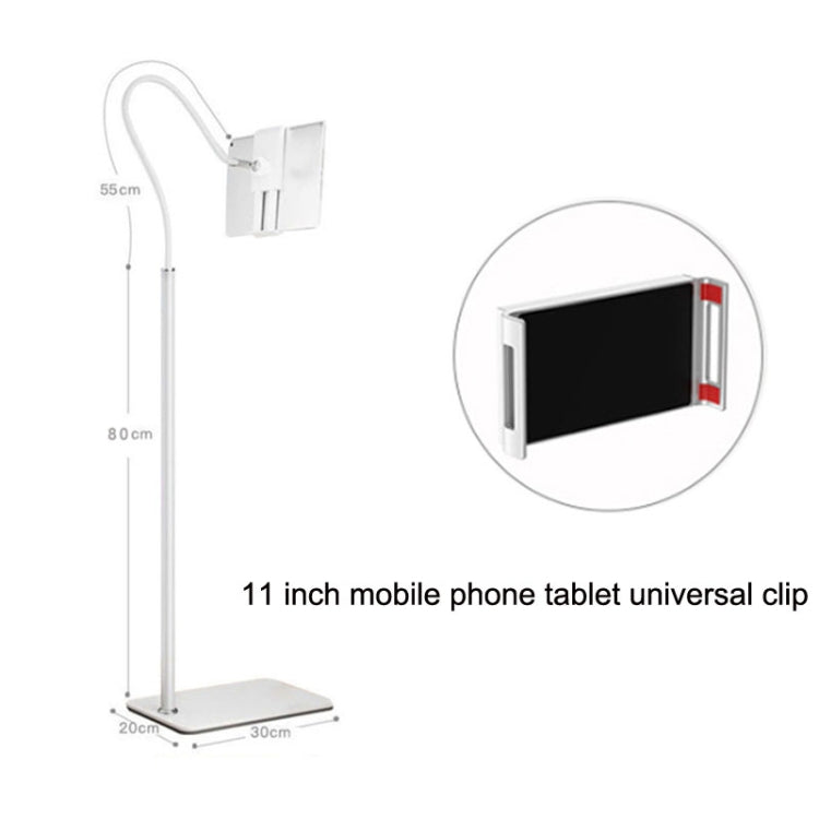 135cm Mobile Phone Tablet Live Broadcast Bedside Lifting Bracket Floor Model (White)