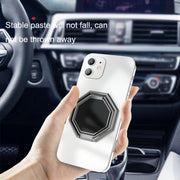 Metal Ring Buckle Live Rotating Magnetic Suction Car Desktop Tablet Folding Phone Bracket(Rose Red)