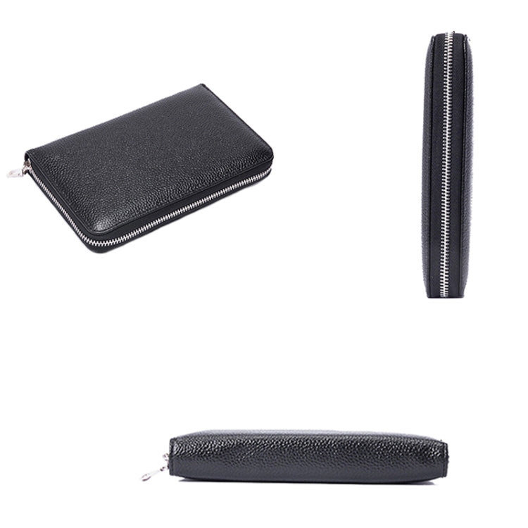 1659 RFID Anti-magnetic Anti-theft Passport Bag Document Bag Wallet(Orange)