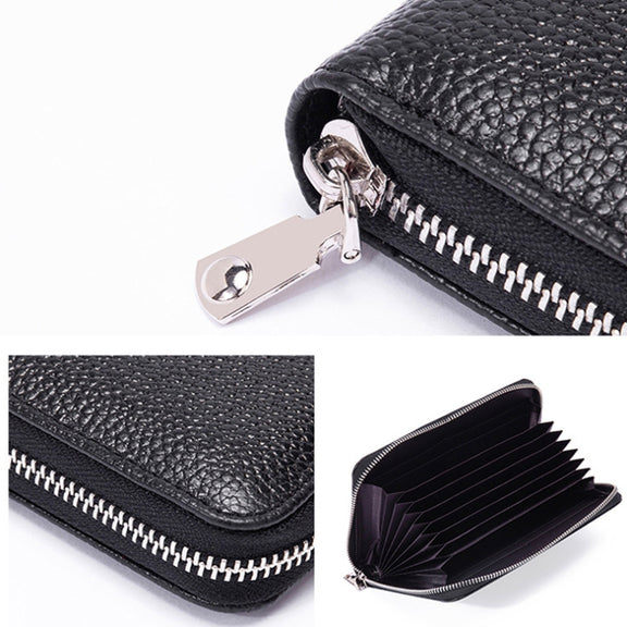 1659 RFID Anti-magnetic Anti-theft Passport Bag Document Bag Wallet(Lotus)