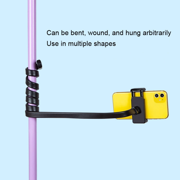 DiHao Bending Adjustment Hose Mobile Phone Live Broadcast Support(Hose+Double Hole Phone Clip)