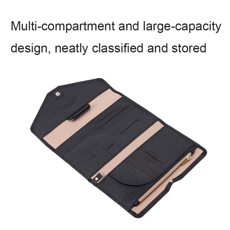 1655 RFID Anti-magnetic Anti-theft Passport Bag Document Bag Card Bag(Deep Blue)