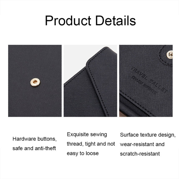 1655 RFID Anti-magnetic Anti-theft Passport Bag Document Bag Card Bag(Light Green)