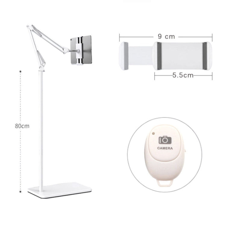 155cm Live Broadcast Bedside Cantilever Floor Bracket Bluetooth Remote Control Model (White)