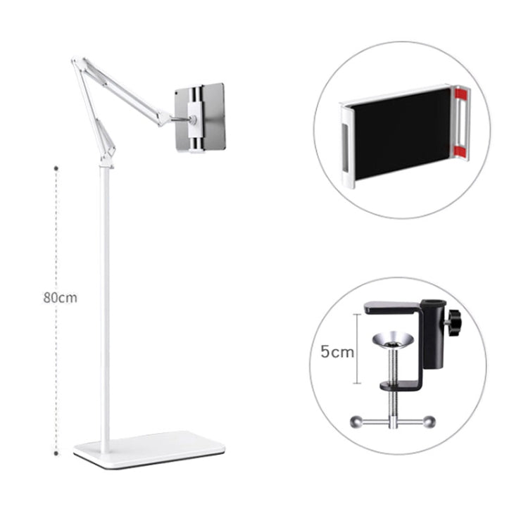 155cm Live Broadcast Bedside Cantilever Floor Bracket Desktop Floor Model (White)