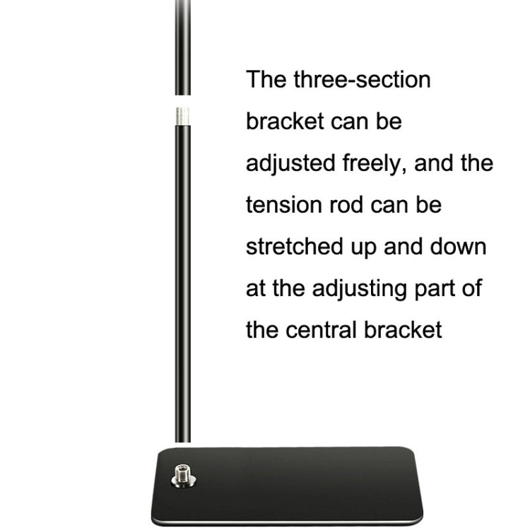 155cm Live Broadcast Bedside Cantilever Floor Bracket Phone Tablet Clip (White)