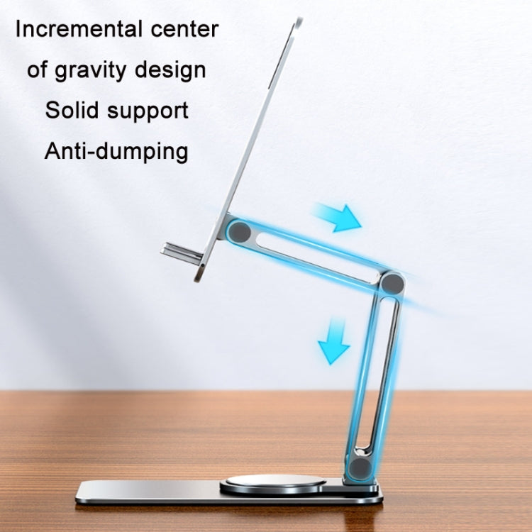 Portable Mobile Phone Tablet Desktop Stand, Color: All Metal Silver