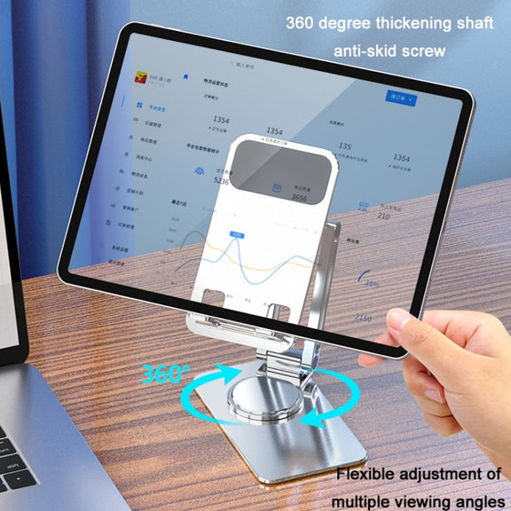 Portable Mobile Phone Tablet Desktop Stand, Color: All Metal Gray