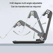 Portable Mobile Phone Tablet Desktop Stand, Color: Square Swivel Silver