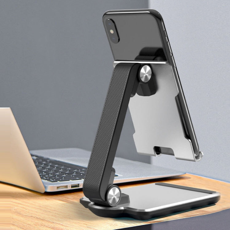 Portable Mobile Phone Tablet Desktop Stand, Color: Square Swivel Silver