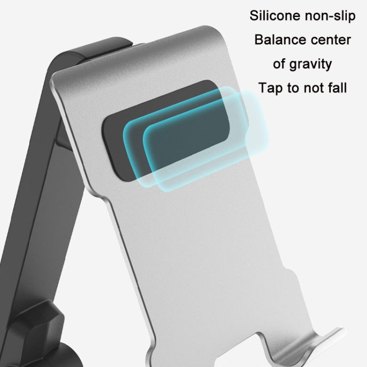 Portable Mobile Phone Tablet Desktop Stand, Color: Square Swivel Dark Gray