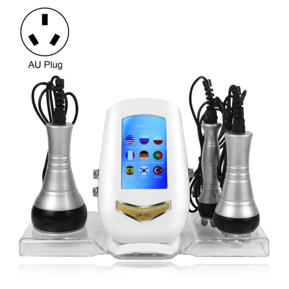 3-in-1 40K Ultrasonic Fat Blasting Device  Radio Frequency Beauty Device Plastic Handle(AU Plug)