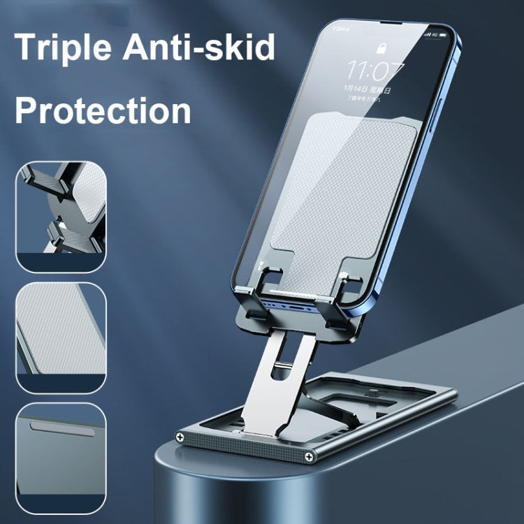 028 Portable Foldable Aluminum Alloy Phone Live Holder(Grey)