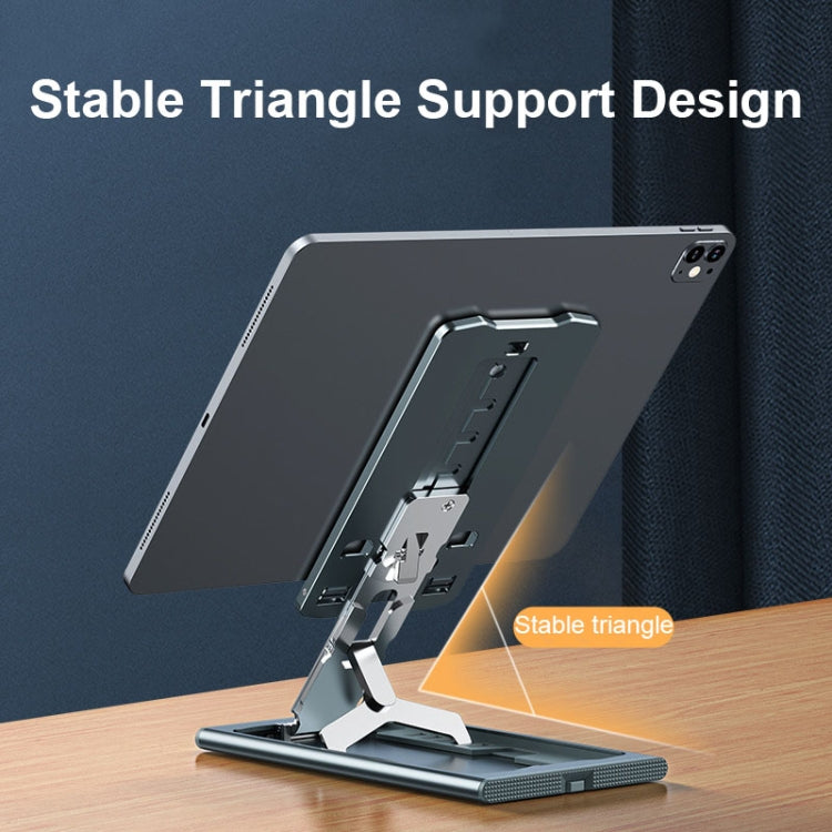 028 Portable Foldable Aluminum Alloy Phone Live Holder(Grey)