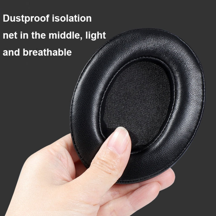2 PCS Breathable Foam Headphone Earmuffs with Buckle For Sennheiser Momentum 3, Spec: Gold Lambskin
