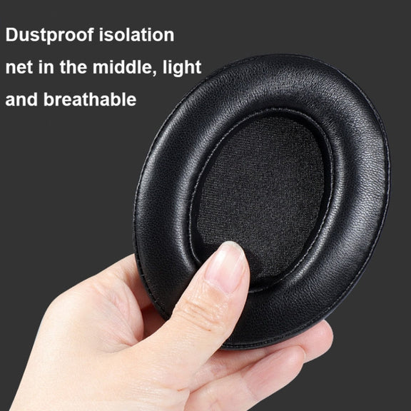 2 PCS Breathable Foam Headphone Earmuffs with Buckle For Sennheiser Momentum 3, Spec: Gold Lambskin