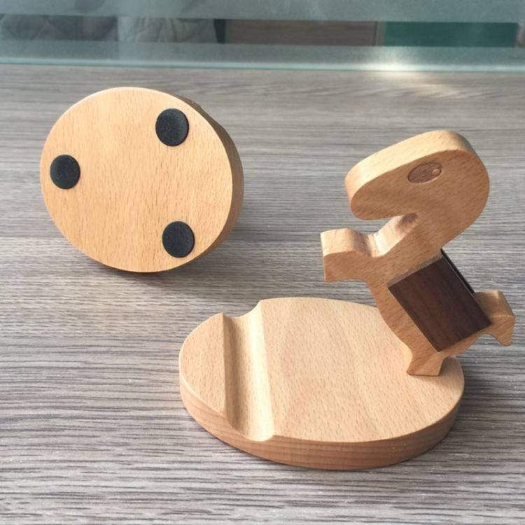 Wooden Mobile Phone Bracket Beech Lazy Mobile Phone Holder,Style: Pony